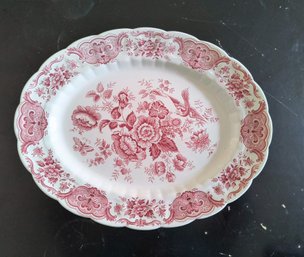 Antique English Hand-painted Platter