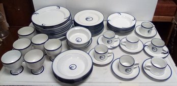 Dansk Flora Design Blue & White Pottery Dishes Collection - 57 Items     BS/C5