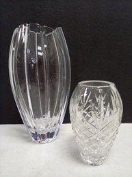 Beautiful Waterford Crystal Vase & Mikasa Marquis Crystal Vase From Slovenia      BS/C2