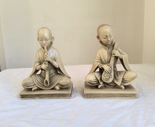 Made In Italy Chinoiserie Style Pair Of Figurines