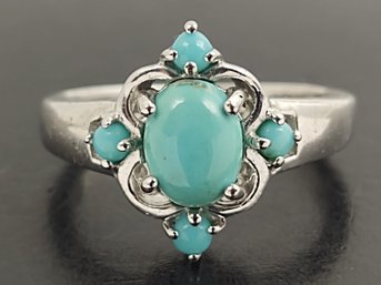 BEAUTIFUL STERLING SIVLER TURQUOISE RING