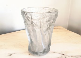 Art Deco Josef Inwald Frosted Glass Vase