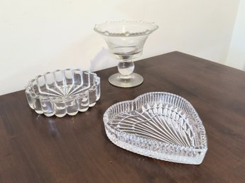 Grouping Of Cut Glass / Crystal Serving Ware
