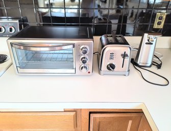 Three Stainless Steel Kitchen Appliances