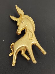 VINTAGE DEMOCRAT DONKEY BROOCH