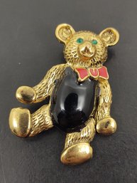 VINTAGE TEDDY BEAR BROOCH