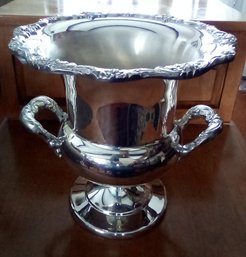 Lovely Silverplate 2 Handled Footed Champagne Bucket