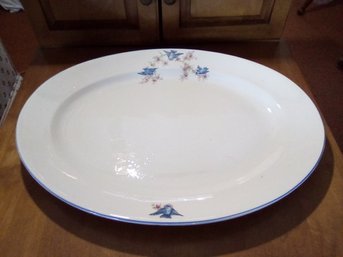 Vintage & Rare Bluebird China - Hopewell Turkey Platter Or Roasted Meats