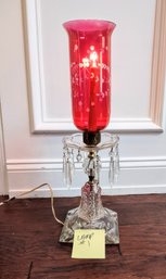 BEAUTIFUL VINTAGE HURRICANE LAMP #1