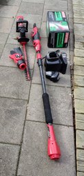 5 PIECES CRAFTSMAN - HEDGE TRIMMER - CHAIN SAW AND MORE AS SHOWN