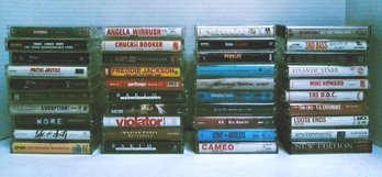 Music Cassette Lot - 40 Mostly Hip Hop Selections Including  2 Pac, Rakim, Black Moon, New Edition    KD/E4