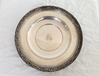 Sterling Silver Dish/plate/bowl With Embossed Edges