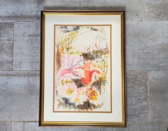1968 Mid-century Signed And Dated Watercolor