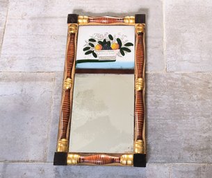 Antique Mirror With Painted Panel