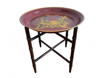 Vintage Chinoiserie Butler's Tray / End Table/side Table