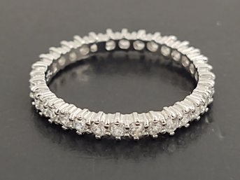 STERLING SILVER CZ ETERNITY BAND RING