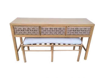 Contemporary Console Table With Bench