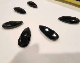 Small Lot Of Black Jet Type Jewelry Beads