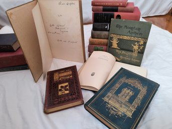 Lot Of Antique And Vintage Books Including 19th Century
