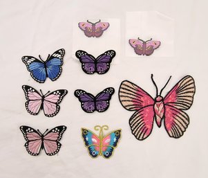 Lot Of Butterfly Themed Sew On And Iron-on Patches