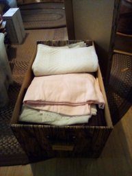 Large Bin Of Fabric - For Quilting, Seat & Pillow Covers, Curtains & More