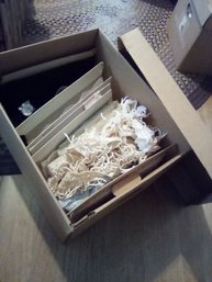 Many Forms, Mostly Lacy Style Of Sewing Trim Stored In Cardboard Lidded Box