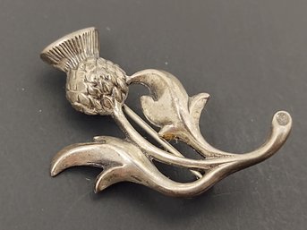 VINTAGE BEAU STERLING SILVER THISTLE PIN BROOCH