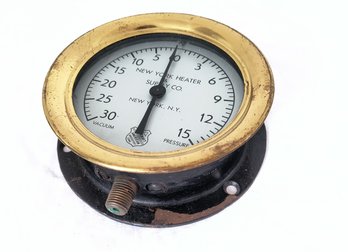 Brass Pressure Gauge From New York Heater & Supply Co
