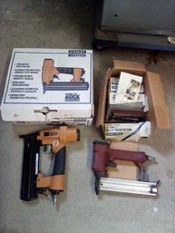 Stanley Bostitch Pneumatic & Central Pneumatic Brad Nailers Plus Supply Of Various Brads