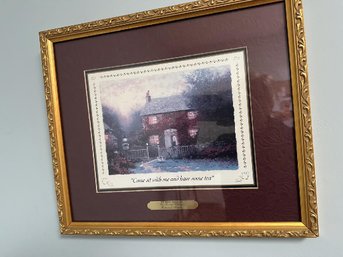 Thomas Kinkade Framed Print - 'Pye Corner Cottage' - 14.5'x12.5'