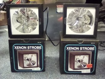 Two Working Electric Xenon Strobe Signal Light Appliances - Model 1005 - Includes Colored Filters