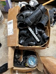 Lot Of Assorted Black PVC Plumbing Fittings