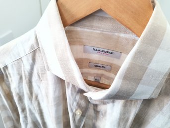Isaac Mizrahi Men's Linen/cotton Shirt New With Tag