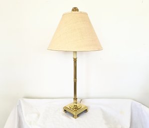 Chinoiserie Inspired Design Brass Toned Lamp