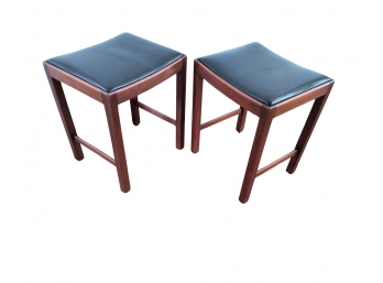 Exceptional Mid-century Modern Stools / Ottomans - A Pair