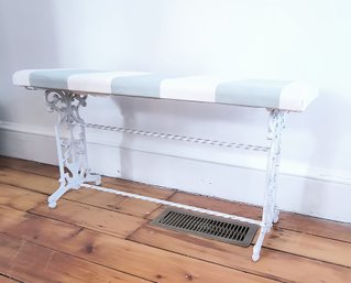 Vintage Wrought Iron Bench