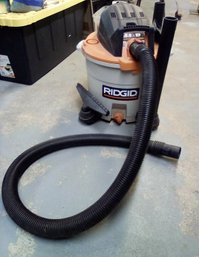 Rigid 12 Gallon Wet Dry Vac With 5.0 Peak H.P On 4 Wheels With Accessories