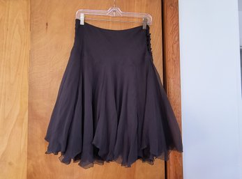 Catherine Malandrino Black Silk Skirt