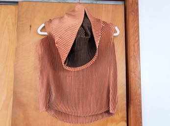 Copper Colored Pleated Top
