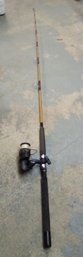 7 Ft Fishing Pole With Fresh Water '600' Reel - Both Rod & Reel Names No Longer Legible