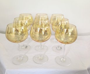 Set Of Eight Wine Goblets