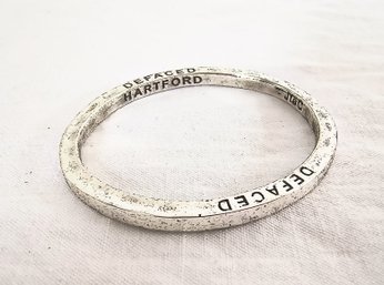 Collectible Stainless Steel Bangle Repurposed From Gun Ammunition