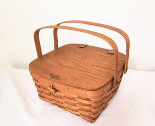 Collectible Longaberger Lidded Picnic Basket - More In This Sale