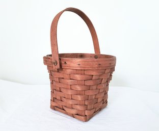 Small Longaberger Collectible Handmade Basket - More In This Sale
