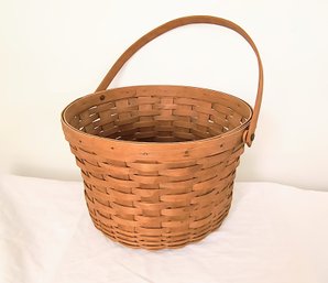 Longaberger Medium Size Handmade Basket With Handle - More In This Sale
