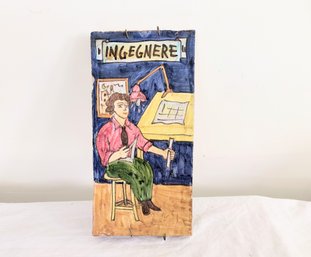 Made In Italy Artwork On Terracotta 'The Engineer'