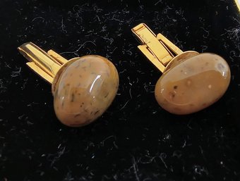 Pair Of Cufflinks With Stone