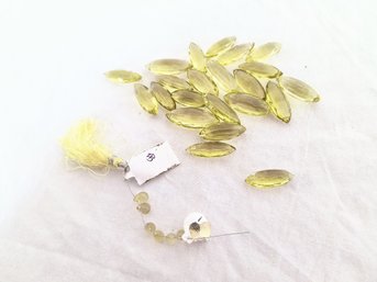 Mixed Lot Of Light Yellow Beads For Jewelry Making