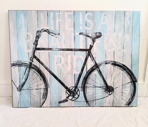 Large Poster Print Mounted On Board Of A Bicycle Image