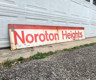 Painted Metal Train Station Sign / Signage
